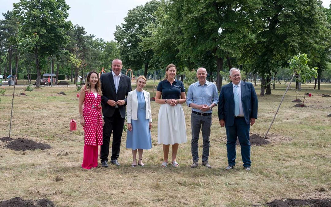 Planting Trees in Usce Park Marks National Day of Sweden